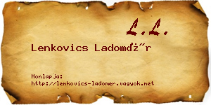 Lenkovics Ladomér névjegykártya